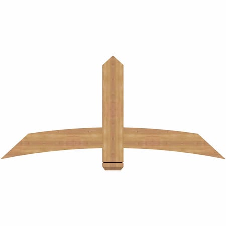 Ekena Millwork Bellingham Timber Gable Bracket, Western Red Cedar, 60"W x 27"H x 1 1/2"D x 5 1/2"F, 11/12 Pitch GBW060X27X0206BEL00SWR